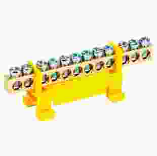 Купити Шина нульова на Din-рейку 12 отв, жовтий, TAKEL 42,10 грн