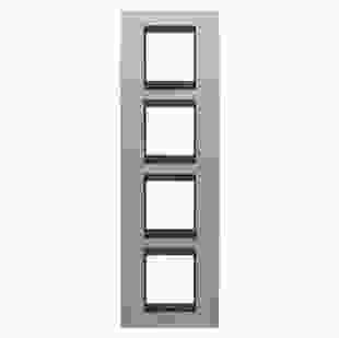 Купити Рамка Chorusmart LUX 2+2+2+2M вертикальна металева матовий алюміній/лава GEWISS 14 532,20 грн