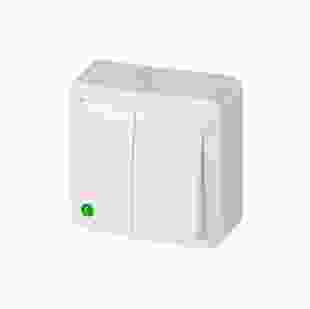 Купить Выключатель 2-кл белый BERG, IP20 (Арт. 3711-00) 73,70 грн