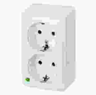 Купить Розетка 2-ая белая с з/к BERG, IP20 (Арт. 3738-00) 101,20 грн