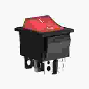 Купити KCD2-202N R/B 220V Перемикач, 1 клавіша, червоний з підсвіткою TNSy 25,20 грн