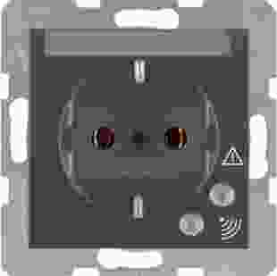 Купити Розетка з з/к з зах.від перенапр. з полем д/надпису, антрацит, 16А/250В S.1 7 772,40 грн