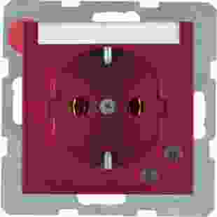 Купити Розетка з з/к, зах.від перенапр., поле д/надпису, червона-matt, 16А/250В S.1 7 772,40 грн