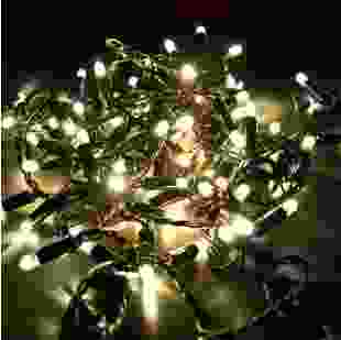 Купити Гірлянда вулична STARLIGHT лінійна теплий-білий Flash 100LED IP44 чорний 5м 773,61 грн