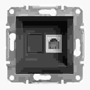 Купити Розетка телефонна RJ11 4 контакта, антрацит, Asfora 274,80 грн