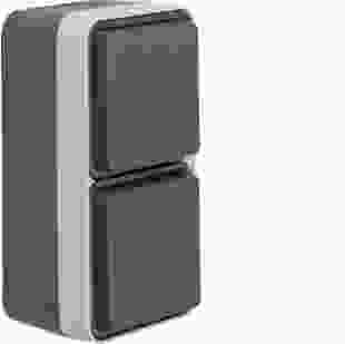 Купити Розетка з з/к подвійна вертикальна IP55, сіра, 16А/250В W.1 1 300,00 грн