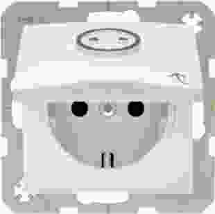 Купити Розетка з з/к з кришкою зі знаком Розетка, пол.білизна-matt, 16А/250В S.1 641,40 грн