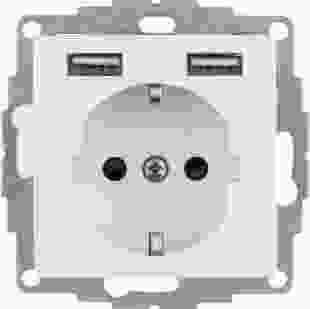 Купити Розетка з з/к 16А/250В + 2хUSB/2.4A, пол.білизна S.1 3 331,00 грн