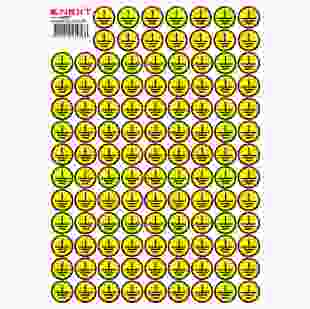 Купити Самоклеюча наліпка "Заземлення" e.sticker.grounding.30 (30х30х30мм) 90 шт/аркуш 103,40 грн