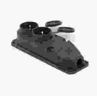 Купити Розетка каучукова двомісна з захисними кришками 402 2Р+РЕ IP44, TAKEL 94,30 грн