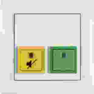 Купити Нажимна кнопка присутності/квітирування з рамкою, пол.білизна-matt S.1 8 549,50 грн