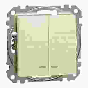 Купити Вимикач 2-клавішний з синьою LED підсвіткою 10 АХ, береза Sedna Elements 1 116,98 грн