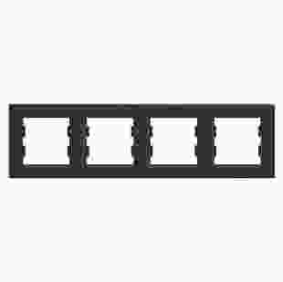 Купити Рамка 4-м, горизонтальна, антрацит, Asfora 208,50 грн