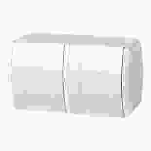 Купити Розетка подвійна e.aqua.1232.gr з з/к, для зовнішнього монтажу, IP54, кришка біла 159,50 грн