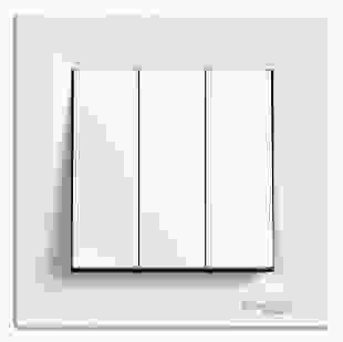 Купити Вимикач 3-клавішний 10A, білий, Asfora 156,90 грн