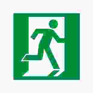 Купити Самокл. этик. 50х50мм "Выход здесь" (правосторонний) 0,80 грн