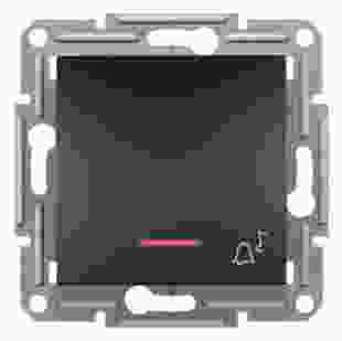 Купити Кнопка "Дзвоник" з підсвіткою, самозажимний контакт, антрацит, Asfora 315,70 грн