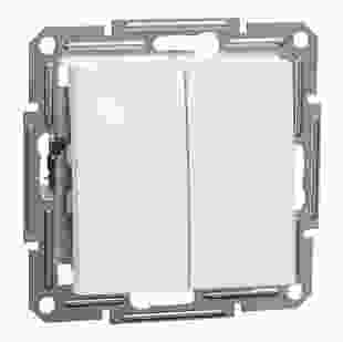 Купити Вимикач 2-клавішний, білий, Asfora, без рамки 120,60 грн