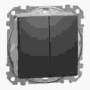 Купити Вимикач 2-клавішний IP44, 10А, чорний Sedna Design 591,90 грн