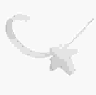 Купити Стяжка кабельна (хомут) з монтажною головкою 3х110 (2,5х110мм) біла (100 шт) , TAKEL 46,60 грн