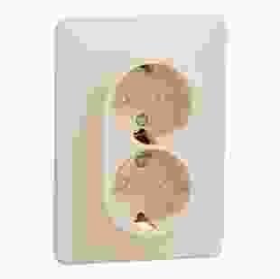 Купити Розетка 2-на з з/к та зі шторками, бежевий Sedna Design 288,80 грн