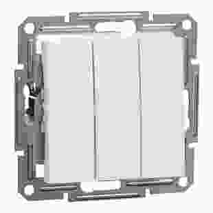 Купити Вимикач трьохклавішний, кремовий, Asfora, без рамки 161,00 грн