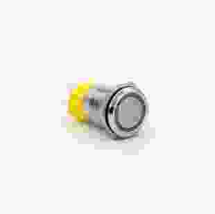 Кнопка металлическая КНМ-UL-16-FJ-E-Z 220V 1NO1NC плоская с фиксацией 5A, красный TAKEL