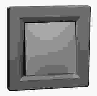 Купити Вимикач 1-клавішний, самозажимний контакт, антрацит, Asfora IP44 474,80 грн