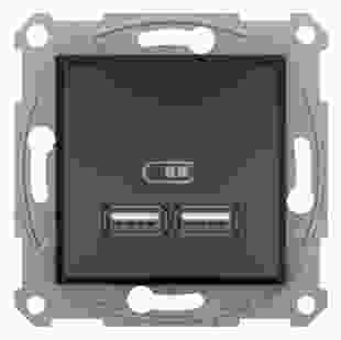 Купити USB розетка 2,1A антрацит Asfora 1 890,40 грн