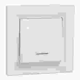 Купити Вимикач 1-клавішний з підсвіткою, самозажимний контакт, крем, Asfora 194,20 грн