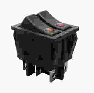 KCD2-2101EN R+R/B 220V Переключатель, 2 клавиши, красный с подсветкой TNSy