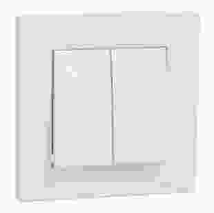 Купити Кнопка подвійна, самозажимний контакт, біла, Asfora 254,00 грн