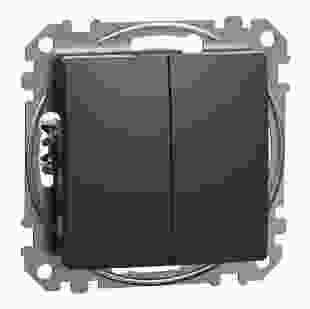 Купити Вимикач кнопковий 2-клавішний 10A, чорний, Sedna Design & Elements 401,20 грн