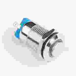 Купити Кнопка нажимная металева KHM-12-HJ-E-Z, 220V, блакитний, TAKEL 96,60 грн