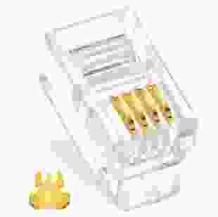 Купити Конектор RJ09 4P4C UTP (100шт) , TAKEL 93,20 грн