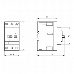 Купити Вимикач автоматичний захисту двигуна MPC-80 16-25А, TAKEL 2 231,10 грн
