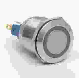 Купити Кнопка металева КНМ-22-FJ-E 220V 1NO1NC, блакитний, TAKEL 249,80 грн