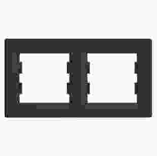 Купити Рамка 2-м, горизонтальна, антрацит, Asfora 111,90 грн
