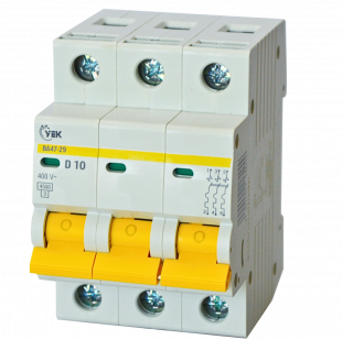 Купити Автоматичний вимикач ВА47-29 3Р 10А 4,5кА х-ка D 210,00 грн