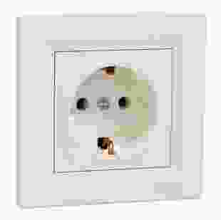 Купити Розетка з заземлюючим контактом, крем, Asfora 137,50 грн