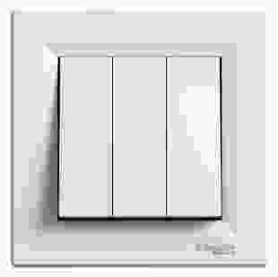 Купити Вимикач 3-клавішний 10A, крем, Asfora 156,90 грн