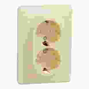 Купити Розетка 2-на з з/к та шторками, береза Sedna Elements 904,70 грн