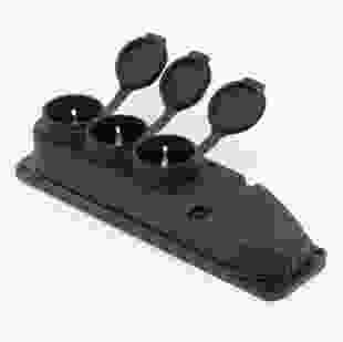 Купити Розетка каучукова тримісна з захисними кришками 403 2Р+РЕ IP44, TAKEL 120,10 грн