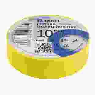 Купити Ізоляційна стрічка 0,13мм х 19мм х 10м, жовтий, TAKEL 12,60 грн