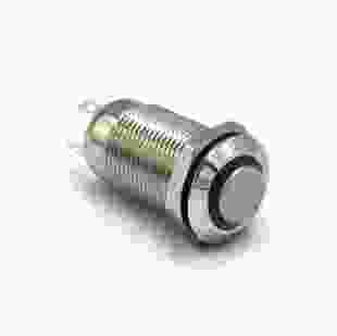 Кнопка металлическая КНМ-12-HJ-EZ 9-24V 1NO высокая с фиксацией, синий, TAKEL