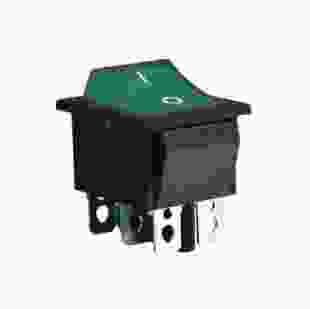 Купити KCD2-202N G/B 220V Перемикач, 1 клавіша, зелений з підсвічуванням TNSy 25,20 грн