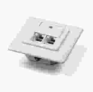 Купить Внутренняя информационная розетка RJ45, кат.5Е UTP, 2-порта (Арт. CS2-1C5EU-21) 76,70 грн