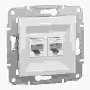 Купити Розетка RJ45 подвійна, тип UTP, категорія 6, білий, Asfora, без рамки 773,80 грн