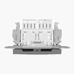 Купити Розетка комп'ютерна подвійна RJ45 кат.5е UTP, сталь, Asfora 679,70 грн