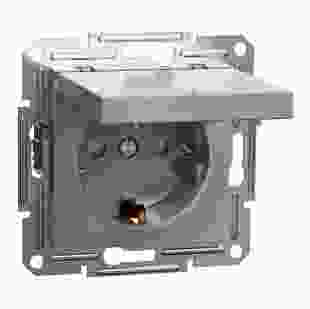 Купити Розетка з кришкою з заземлюючим контактом, бронза, Asfora 208,50 грн